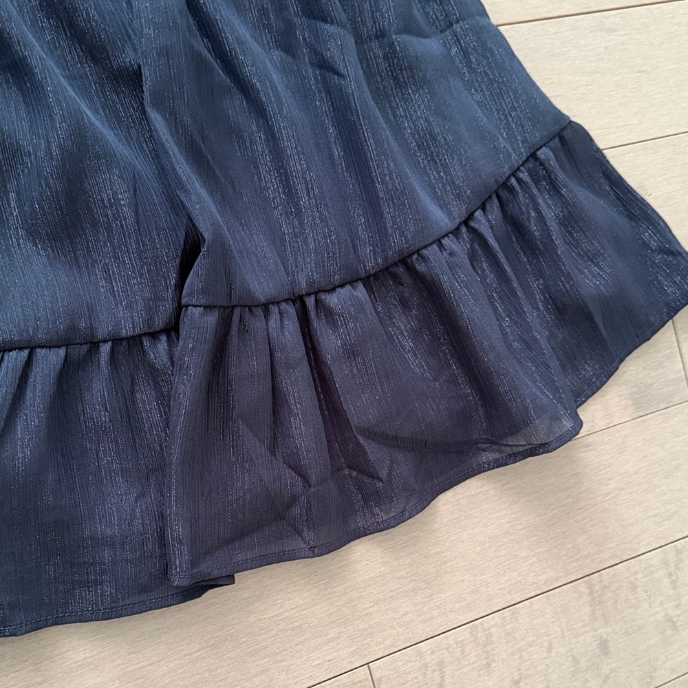 One-Shoulder Black Ruffle Mini Dress - Picture 5 of 7
